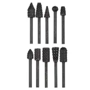 Rasp Wood Carving Bits for Woodworking 1/8” Shank Mini Rotary Burr Rasp Set P...