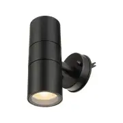 Brilliant Black Tate Up / Down DIY Wall Light With 2 x 4W LED Globes Wall Lights