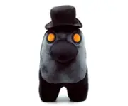 Among Us 12 Inch Plush | Black Crewmate with Top Hat and Mask