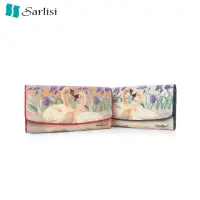在飛比找momo購物網優惠-【Sarlisi】泰國進口真皮珍珠魚皮錢包女長款新款女士長夾