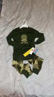 Paul Frank boy pajama set camouflage sz 8 New