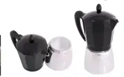 DAVIS & WADDELL NAPOLI 6 CUP COFFEE ESPRESSO MAKER BLACK STEEL BNIB