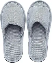 5 Pairs of Deluxe Open Toe Slippers for Men and Woman，Size Fit Most Slippers Slippers for Family,Guests,Travel,Hotel,Washable,Portable， Non-Disposable (Color : Light Grey, Size : 29cm/11.4inches)
