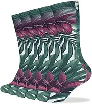 [NQHJT] Tropical Leaves Socks for Women Men Breathable Boot Socks Warm Calf Socks for Hiking Work, Style, One Size, Style, One size