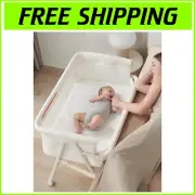 Elegant Baby Bassinet Bedside Sleeper - 360˚ Breathable Mesh & Washable Mattress