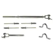 Stainless Steel G316 Balustrade Kit Jaw/Swage Saddles Wire Cable - Rivets