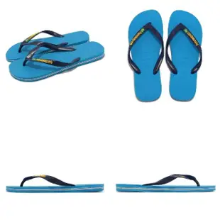 【havaianas 哈瓦仕】拖鞋 H Brazil Logo FC Flip Flop 男鞋 藍 巴西國旗 哈瓦仕 夾腳拖(41108506946U)