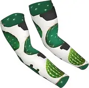[FSCEV] Green Cactus Sun Protection Arm Sleeves Outdoor Essentials Cooling Compression Golf Hiking Cycling