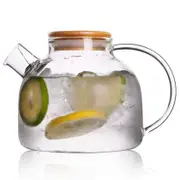 500ml/1000ml Glass Teapot Tea Pot Coffee Kettle With Bamboo lids Double Wall Glass cups