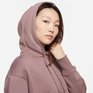 【NIKE 耐吉】上衣 女款 長袖上衣 帽T 運動 AS W NSW PHNX FLC OS PO HOODIE 粉紫 DQ5861-208