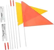 2pcs Bicycle Flagpole Safety Flags for Bikes Tricycles Durable Poles for Outdoor Activities Pennant Flags for Visibility