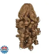 SWACC 12-Inch Short Screw Curls Claw Clip Ponytail Extensions Synthetic Clip