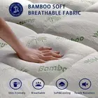 Bamboo Mattress Topper Fitted Style Matress Pad Breathable Comforte Queen King