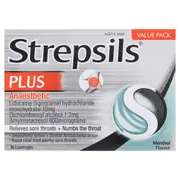 [Strepsils & Strepfen] Strepsils Plus Anaesthetic Dual Action Menthol 36 Lozenges