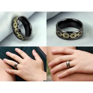 《316小舖》c268(頂級陶瓷戒指-魔幻鎖鍊陶瓷戒指 /碳纖維戒指/土礦戒指/不變黑戒指/情人禮物 (10折)
