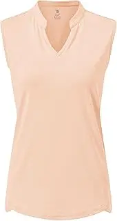 [Rdruko] Women's Golf Shirts Sleeveless Quick Dry V-Neck Running Activewear Polo Shirts