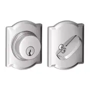 Schlage deadbolt polished chrome single cylinder camelot arch b60cam625