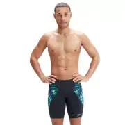 Speedo Men's Digital V-Cut Jammer - Black/Cobalt Pop/Green Glow