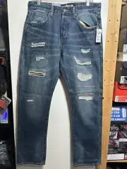 Billionaire Boys Club BBC Jeans Mens 32 Heart Patchwork Distressed Embroidered
