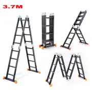 3.7M Multi Purpose Ladder Aluminium Folding Platform Ladder extend 150KG Load