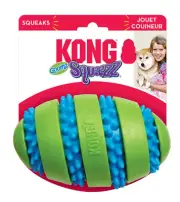 KONG Goomz Squeezz Dental LARGE Football Durable Dog Fetch & Chew Toy
