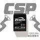 【CSP進煌】NP2.3-12 鉛酸電池12V2.3AH/不斷電系統/警報器/衛星系統/玩具飛機/電信通訊/總機/保全系統
