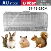 Extra Large Animal Trap Humane Live Catcher Cage Feral Possum Rabbit Rat Fox Cat