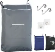 The Fine Living Co. Large Hanging Laundry Hamper with over Door Hooks & Adhesive