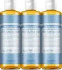 Dr. Bronner’S - Pure Castile Liquid Soap 3 Pack - Organic Oils - Vegan Gentle Sk
