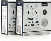 Cat Litter Box Washable Granules Refills. Compatible to Cat Genie Refills. Great for cat Toilet Training kit. Compostable and Flushable. 7.2lbs Package