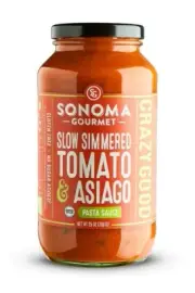2 X Sonoma Gourmet Pasta Sauce Slow Simmered Tomato Asiago Roasted Veggie