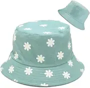 [CENZICOM] Kids Cute Bucket Hat Beach Fisherman Hats for Women, Reversible Double Side Wear Little Daisy Print Bucket Hat