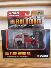 Corgi Fire Heroes Land Rover SWB City Of Bath Fire truck Fireman Diecast NIB