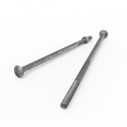 5 X zenith m12 x 400mm hot dip galvanised cup head bolts nuts