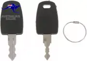 2Pcs Universal Lock Key Master Keys with 1Pc Key Ring for TSA002 TSA007