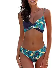[Generic] Plus Size Bathing Suit Top Sunflower Swimsuit Set Bathing Suits for Women Plus S
