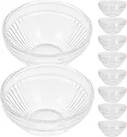Luxshiny 10Pcs Clear Glass Dessert Cup - Small Glass Prep Bowl, Durable Dishwasher Safe Glass Meal Prep Bowls, Mini Bowls for Candy, Dessert, Nuts, 7.5x7.5x3.5cm, 75ml, 6KDT11X2199P9HRC117AVBC2N