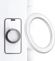 Wall Mount Magnetic Shower Phone Holder,Compatible with Magsafe Car Mount for Dashboard,Strong Magnetic Sticker for Shower,Bathroom,Kitchen Walls,Dashboard,Wall,Fridge,Mirror,for All iPhone (White)