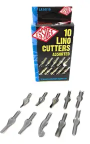 Linoleum Cutter Tools - Style 1 to 10 Sizes Lino Blades - High Carbon Steel - Pa