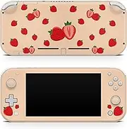 Tacky design Strawberry Skin for Nintendo Switch lite Skin, Cofee Color Switch lite Cover Vinyl 3m Decal Cute Full wrap Switch lite Accessories