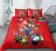 v3247 Bed Sheets Super Mario/Sup<wbr/>er Bed Duvet Doona Cover Set Bed Sheets IU3247