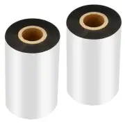 3.93"x984' Wax Thermal Transfer Ribbon, 2 Roll 1" Core Ink Out Ribbon, Black