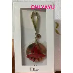 DIOR 迪奧 蜜蜂 鑰匙圈 吊飾 紅色 金扣 香氛鑰匙圈