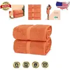 Large 35''x70'' Coral Turkish Bath Sheets - Soft, Durable Cotton Towels