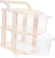 LAPYAPPE Multi-Layer Trolley Stand Trolley Shelves Multifunctional Storage Rack on Wheels Rolling Storage Cart Drawers