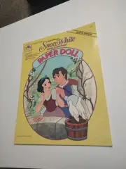 Disney’s “Snow White and the Seven Dwarfs” Paper Dolls UNCUT 1991
