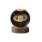 LED Crystal Table Lamp USB 3D Moon Galaxy Night XmasDecor Kids Gift3 V5S4