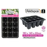3pcs 12-Pod Seedling Planters Plastic Plant Flower Propagation Trays Reusable
