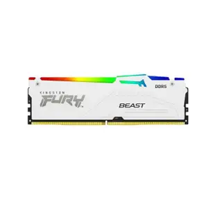【Kingston 金士頓】FURY Beast RGB DDR5 5600 64GB (32GB x2) PC 記憶體 白 (KF556C36BWEAK2-64) *超頻