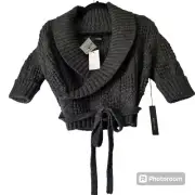 BCBG New with tags cardigan sweater size LG wrap around tie in front or side